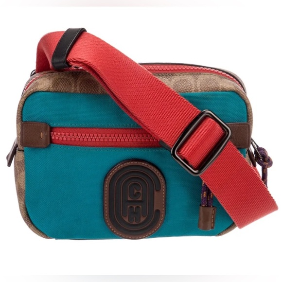Coach Academy L Pack In Colorblock w/ Signature Print Patch - Picture 1 of 14